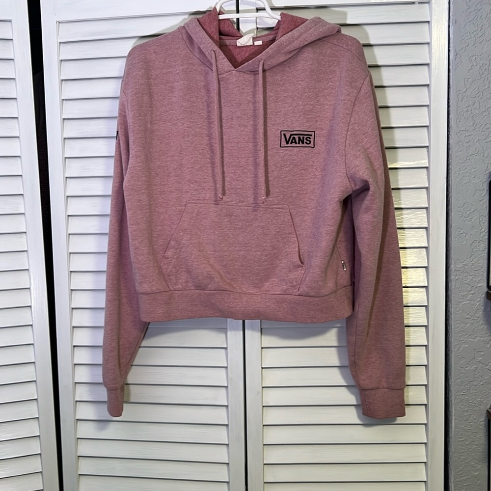 Vans Pink Cropped Pullover Hoodie